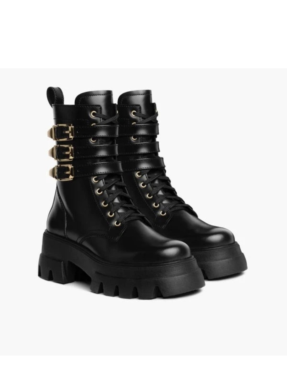 Thursday Boot Company "Coda" Black 3 Buckle Combat DISCONTINUED HTF Size 8